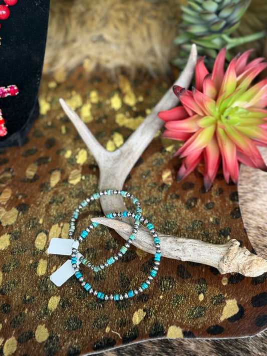 Turq Stretchy Bracelet