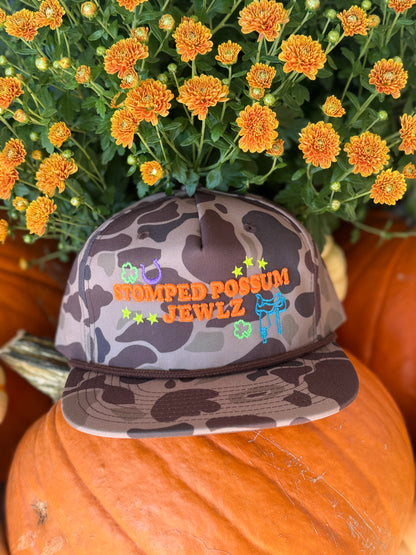 Camo Puff Letter Caps