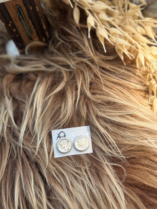 Dime Earrings