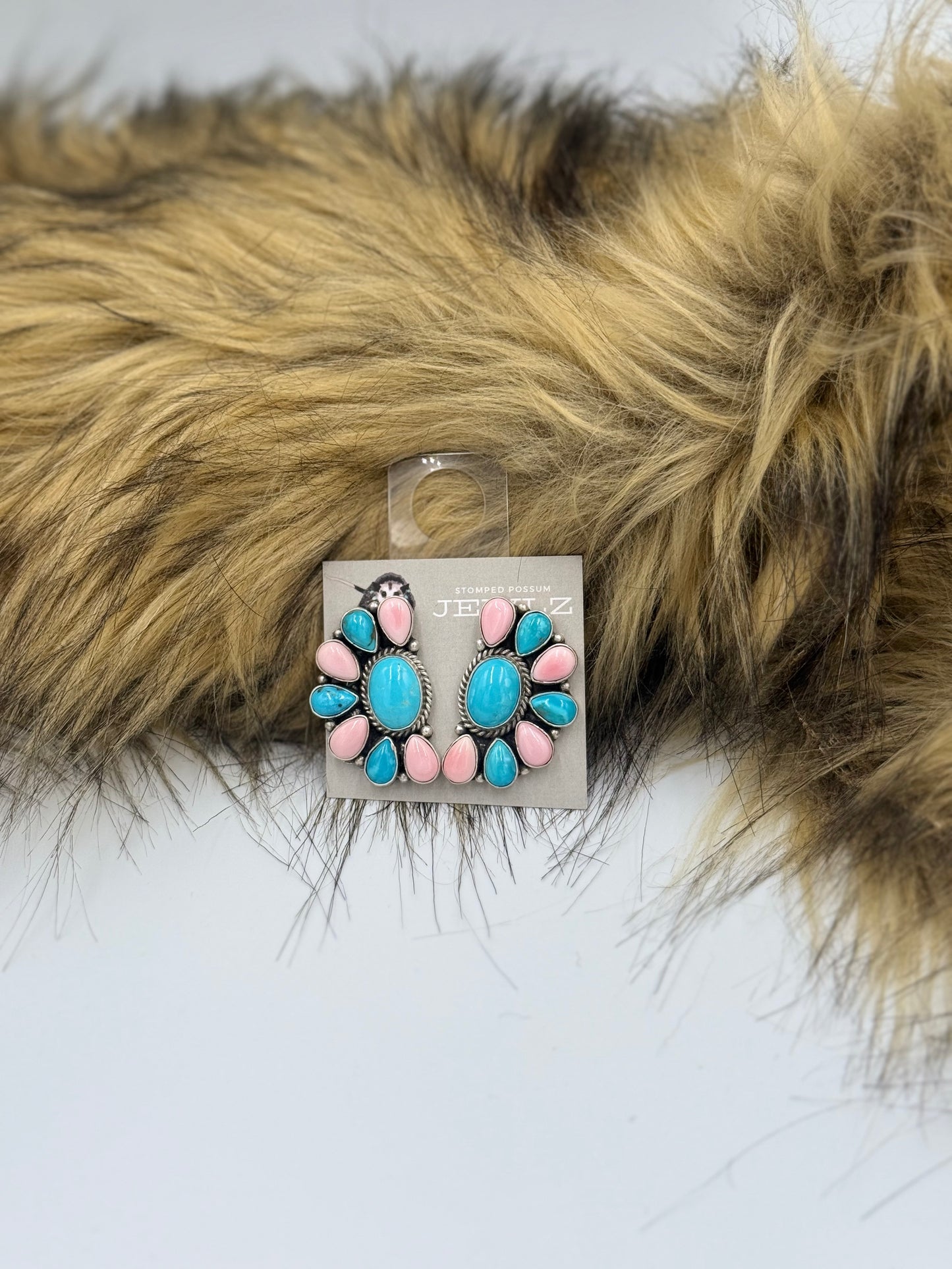 Pink Conch & Turq Clusters