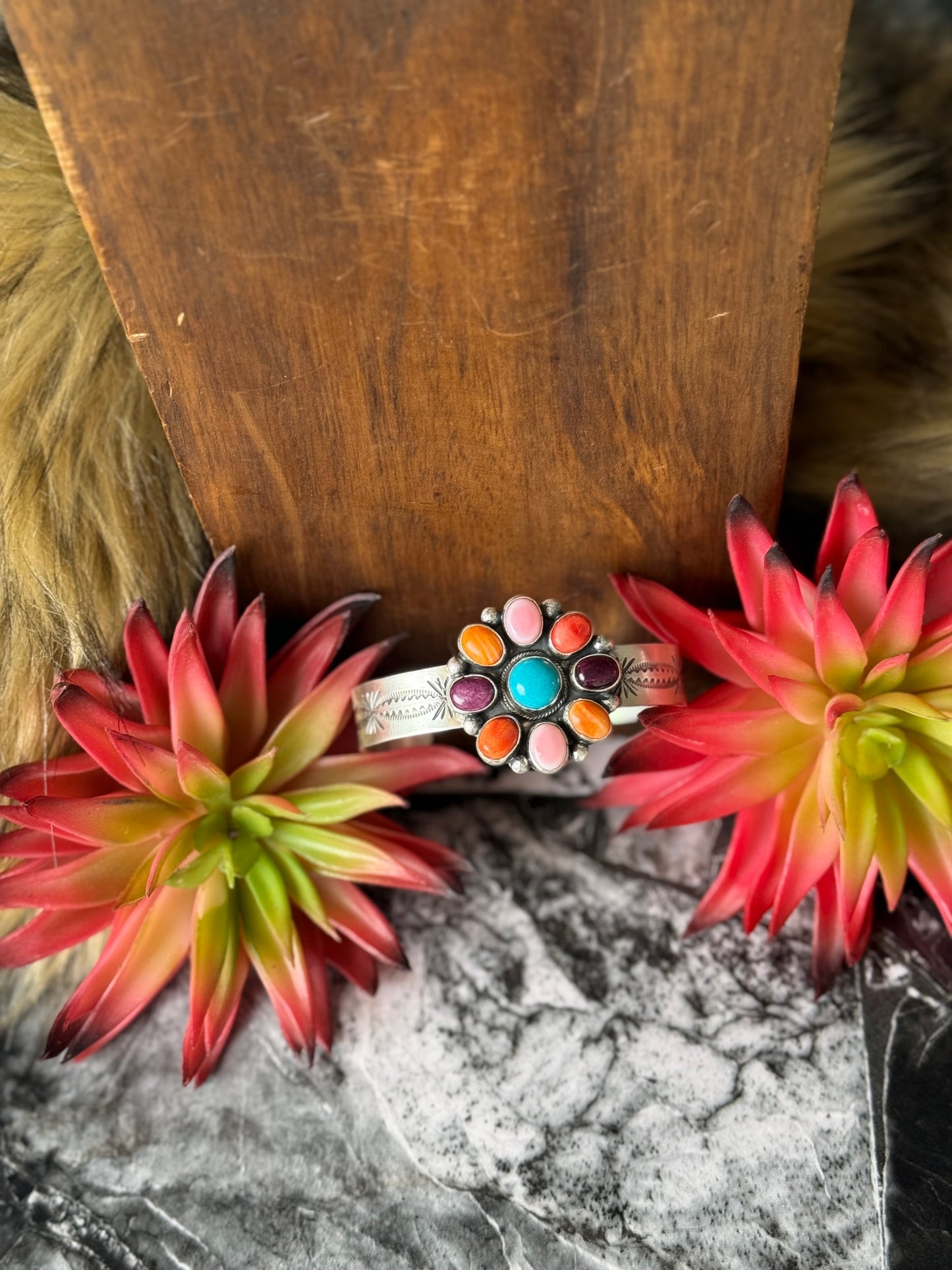 Colorful Cluster Cuff