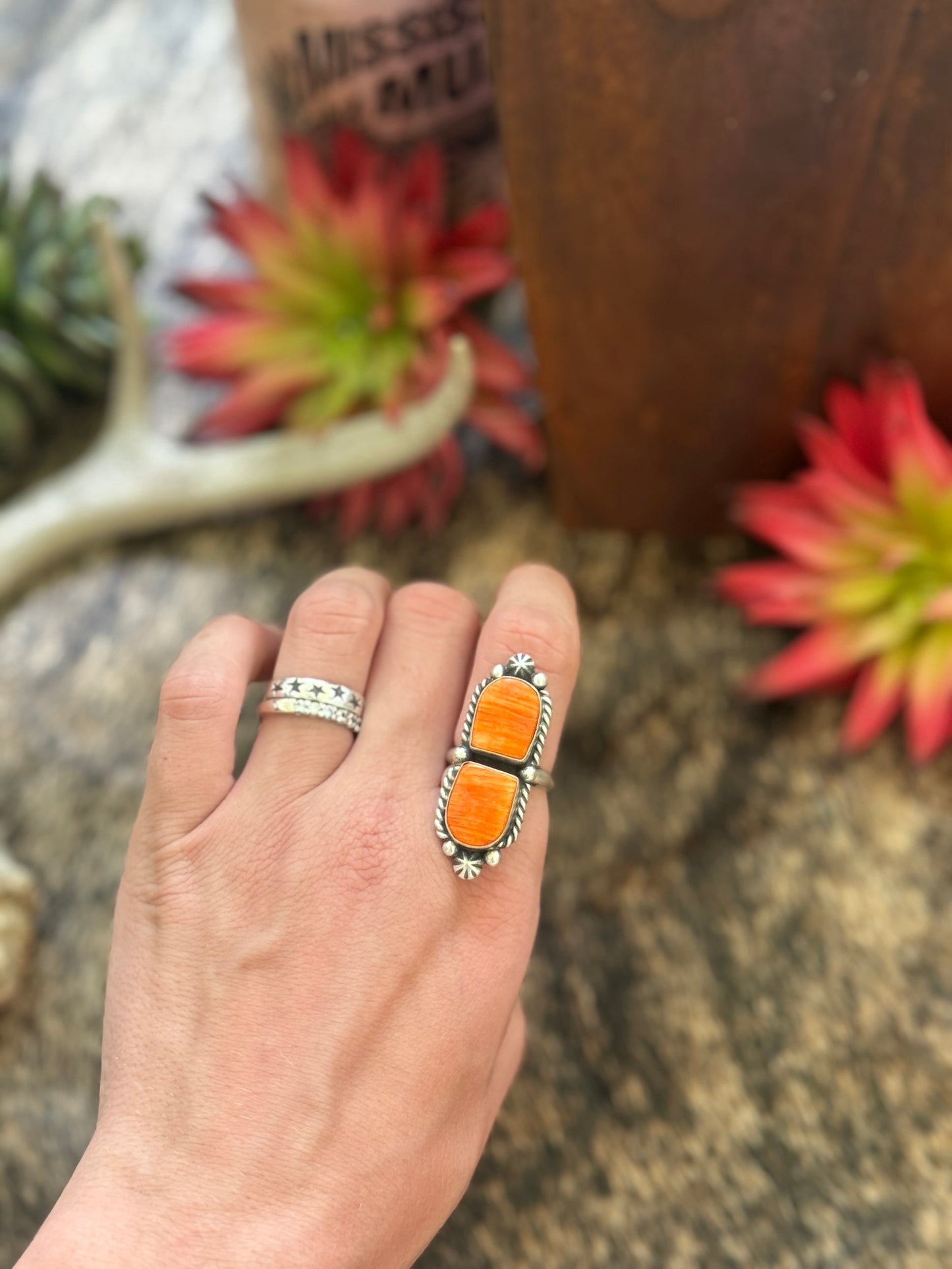 Spiny Oyster Ajustable Ring