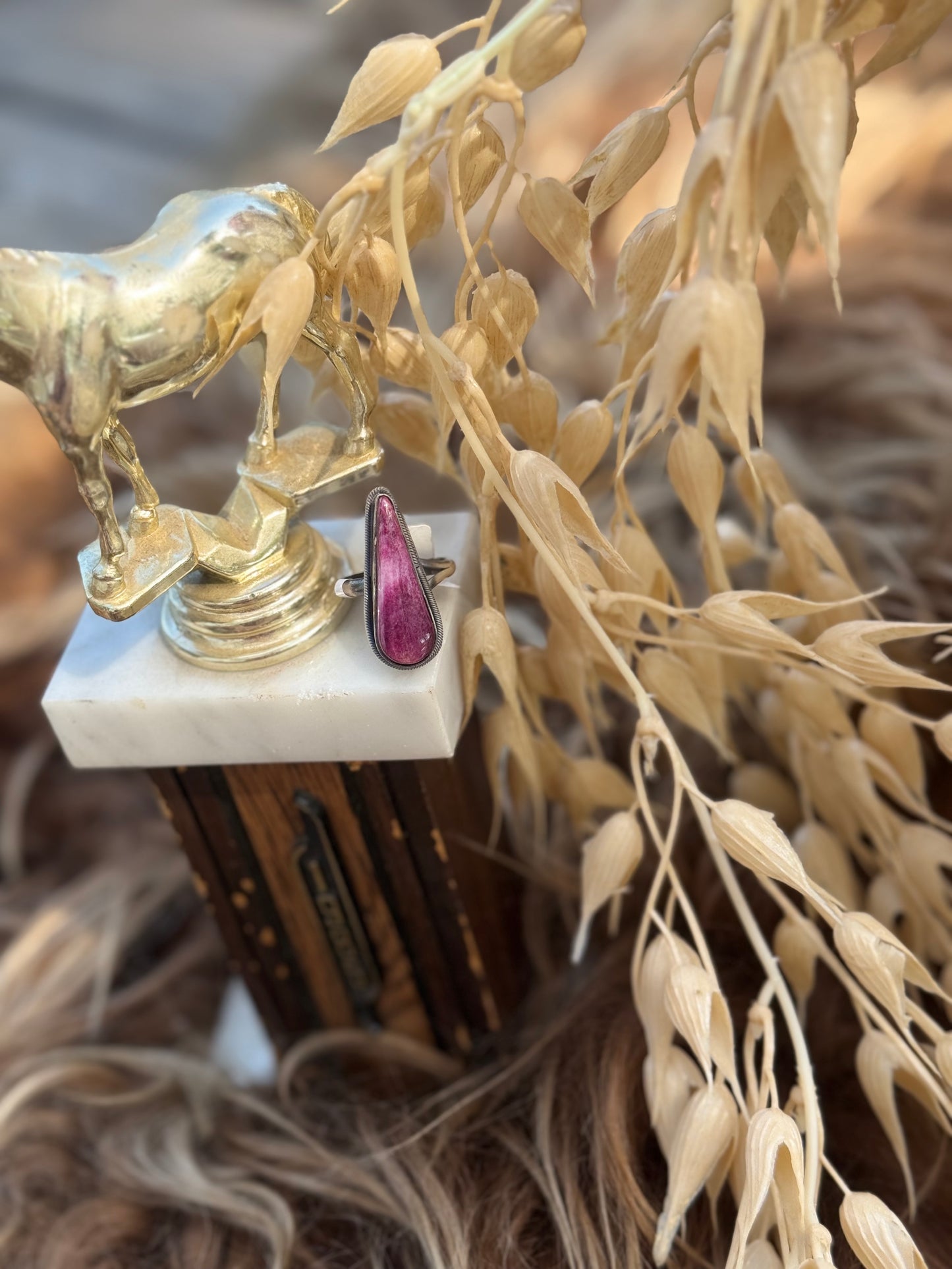Purple Spiny Ajustable Ring