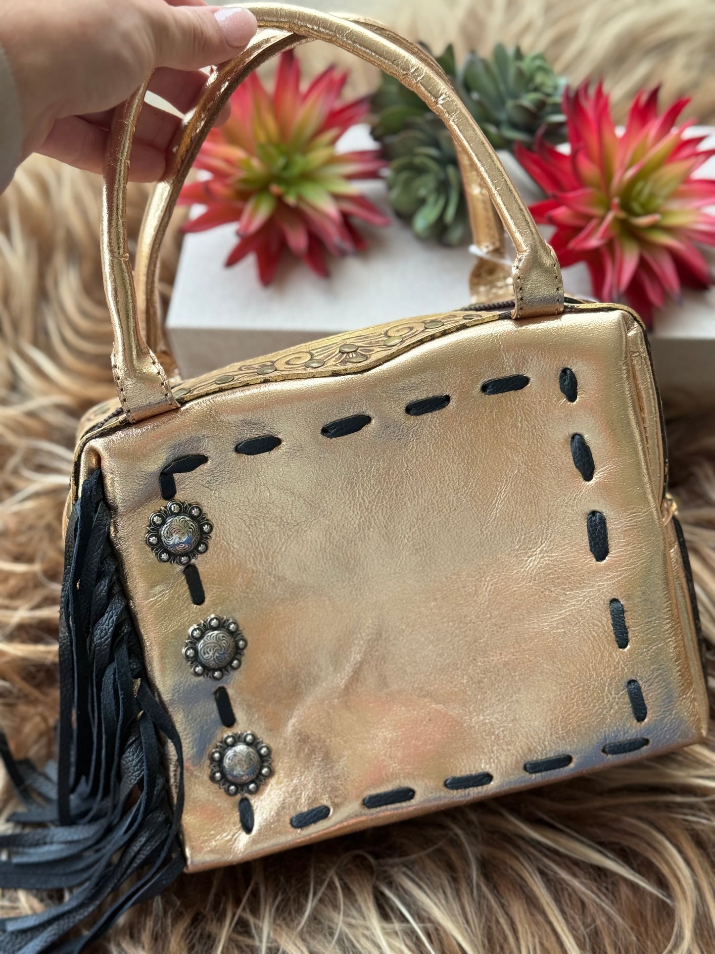 Gold Tooled Bag