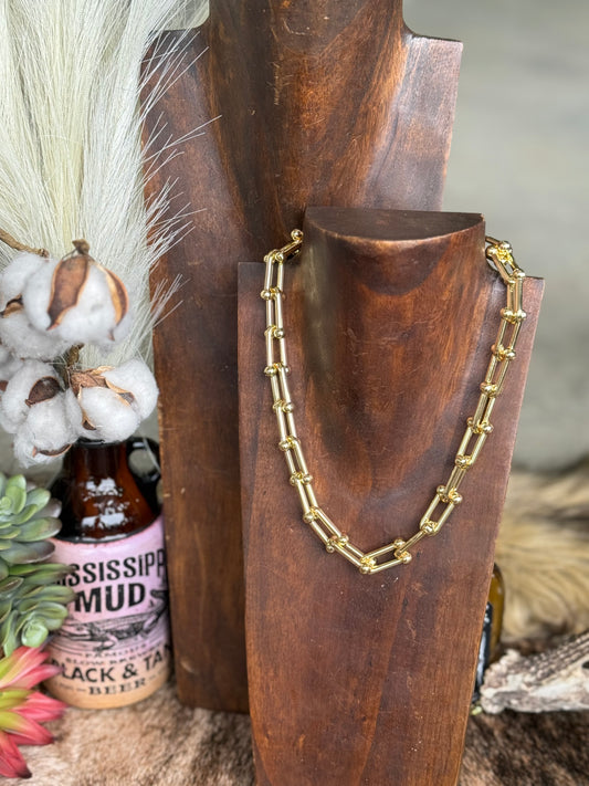 Chunky Gold Necklace 18”