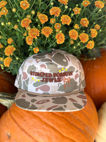 Camo Puff Letter Caps