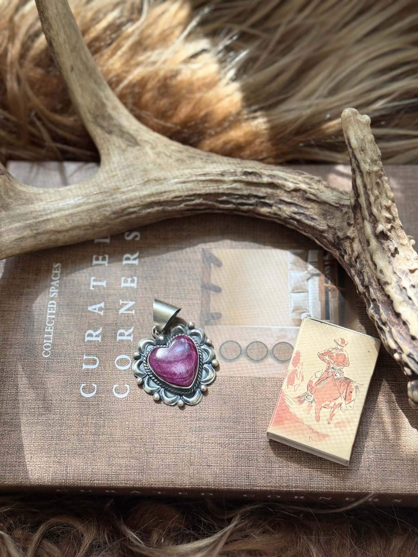 Purple Spiny Heart Pendant