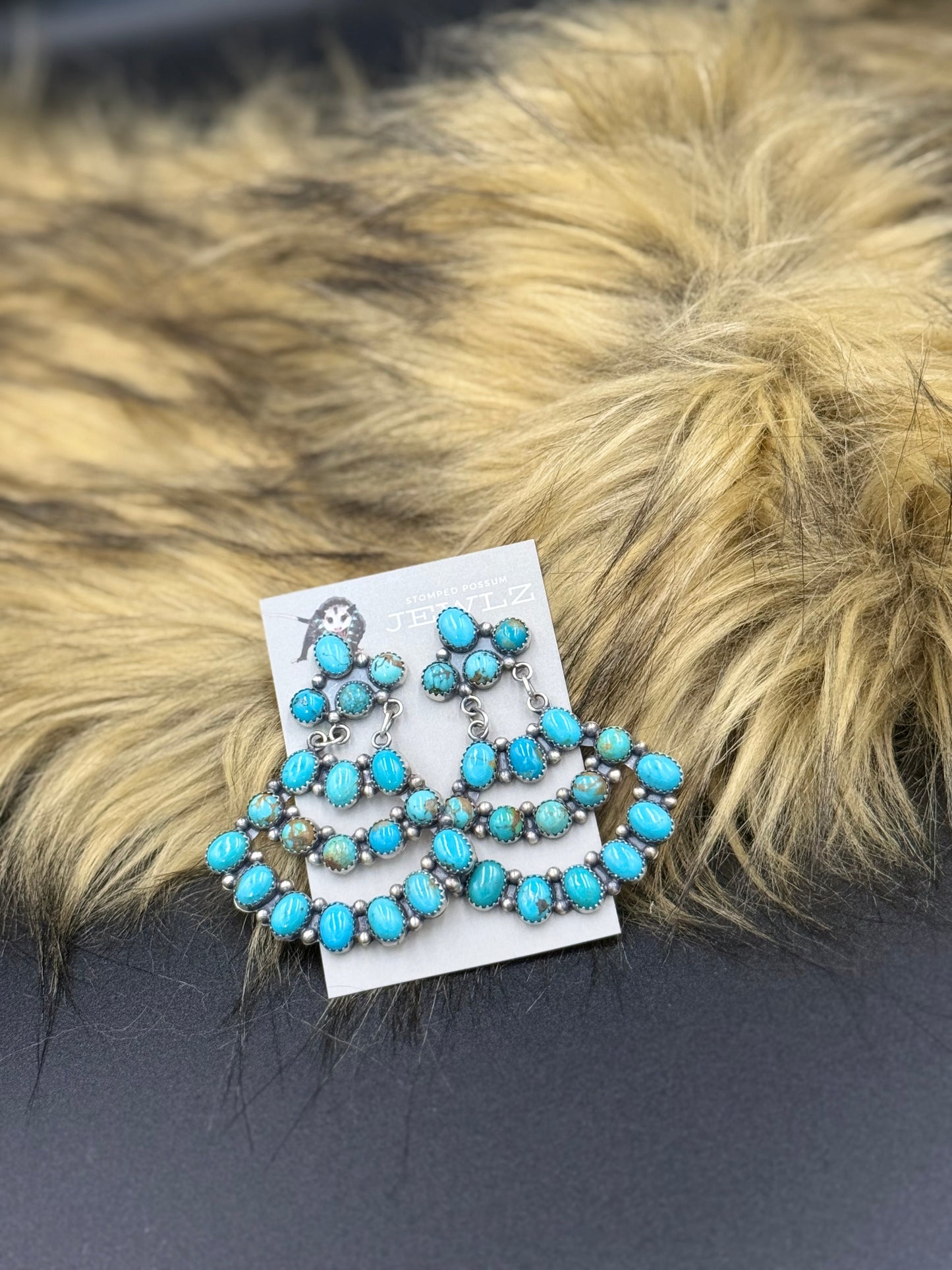 Turq Chandelier Earrings