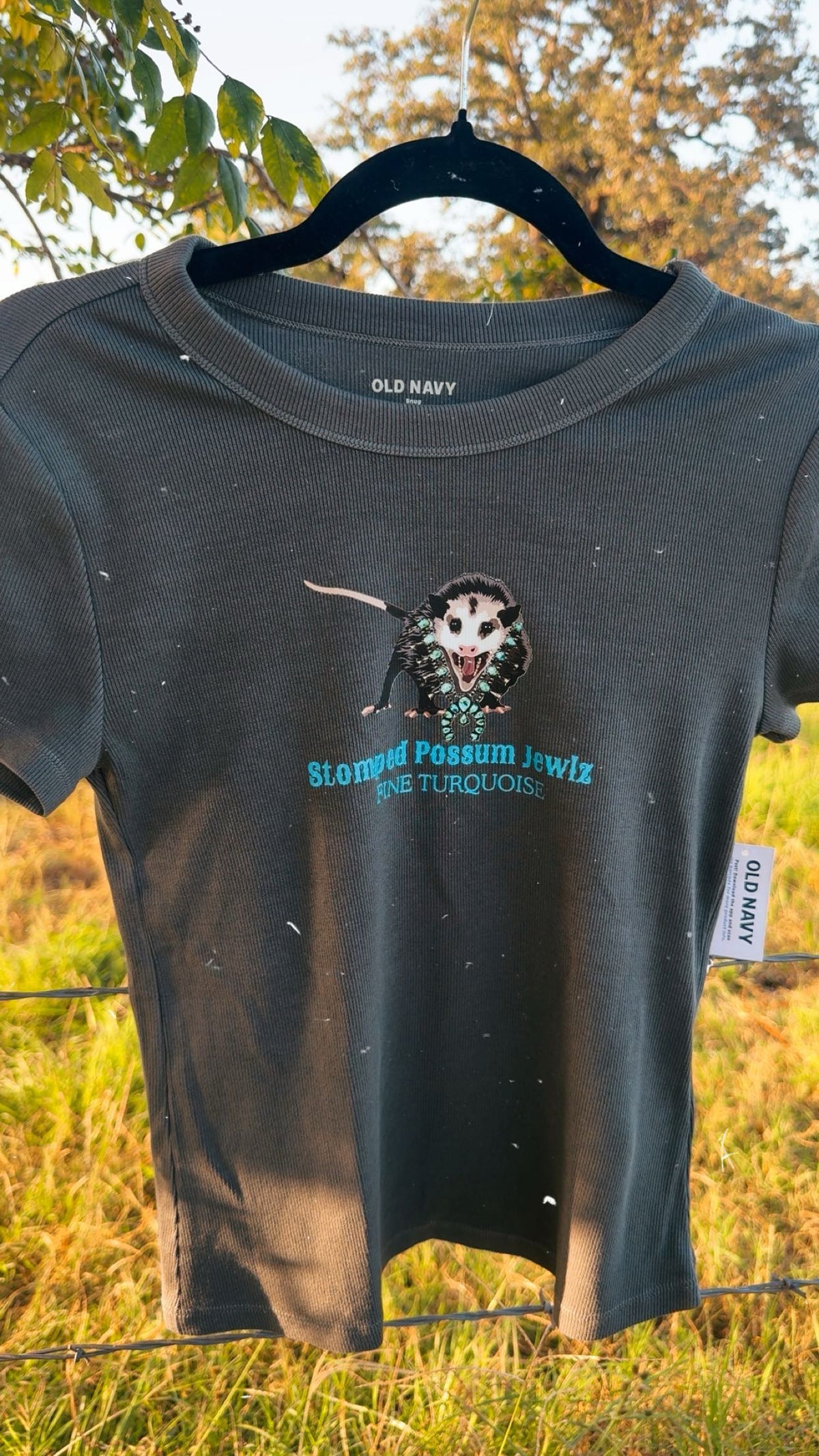 Possum Charcoal Fitted Tee