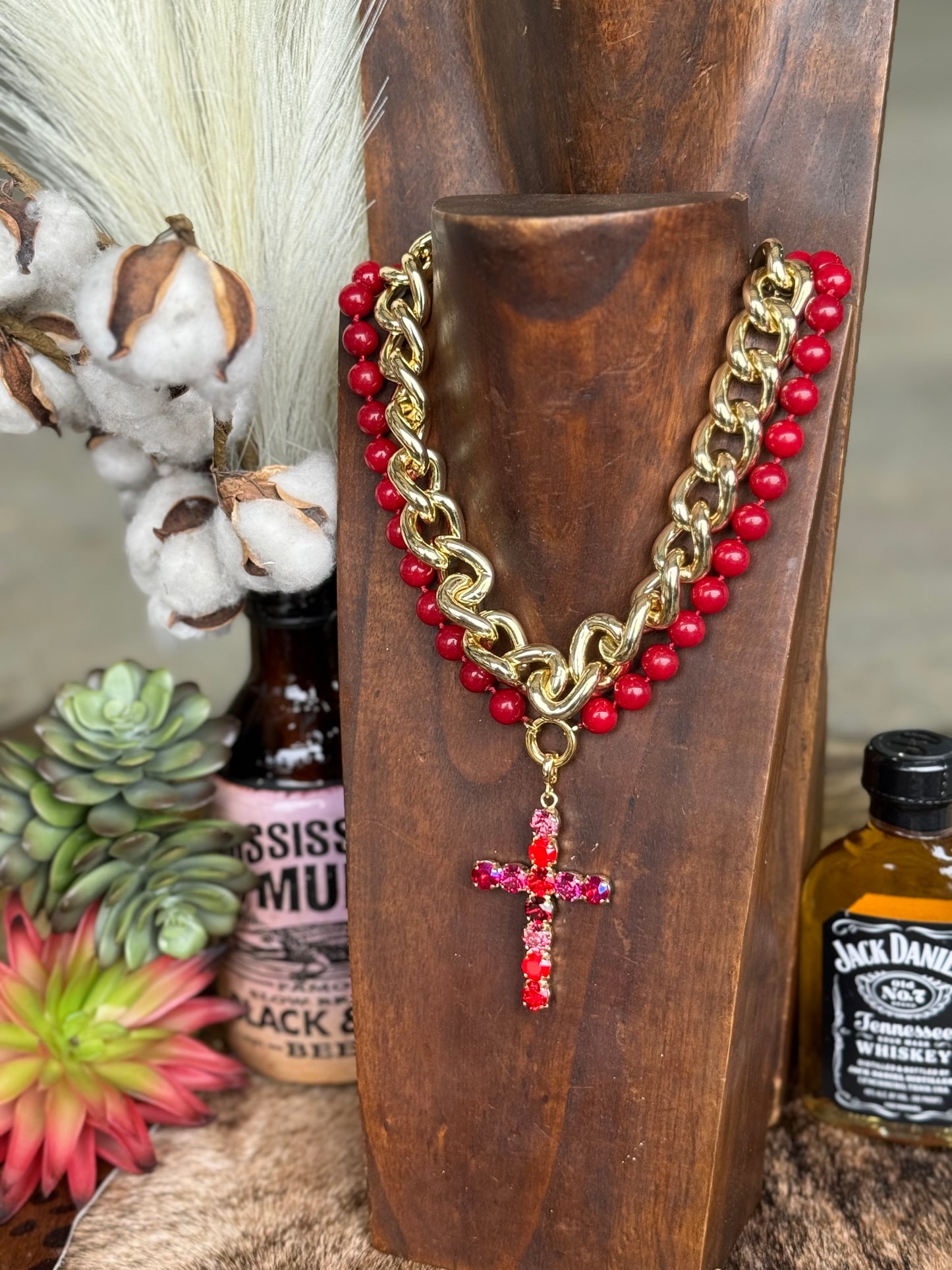 Red Cross Necklace