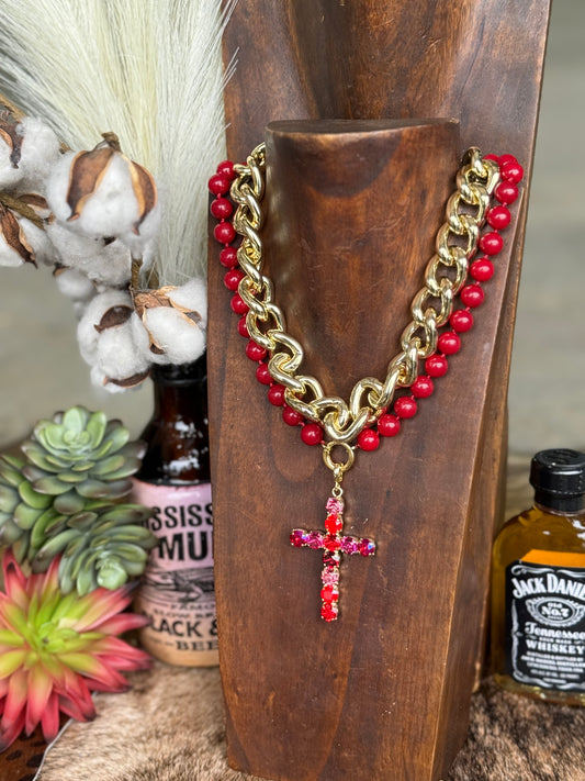 Chunky Gold Necklace 16”