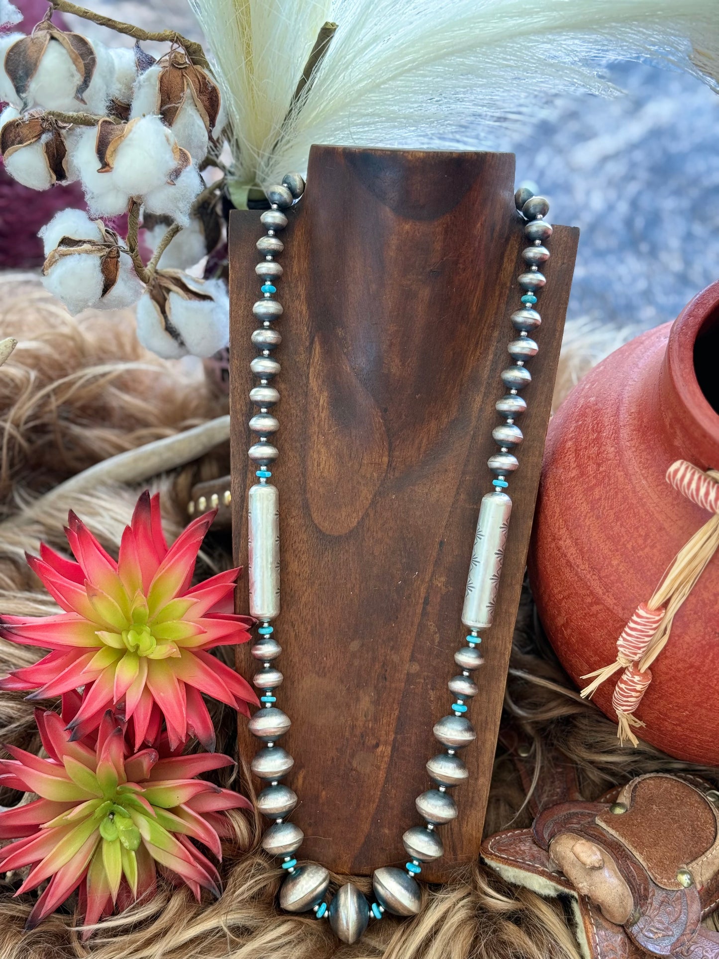 28” Handmade Barrel Pearls Stamped S