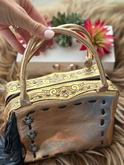 Gold Tooled Bag