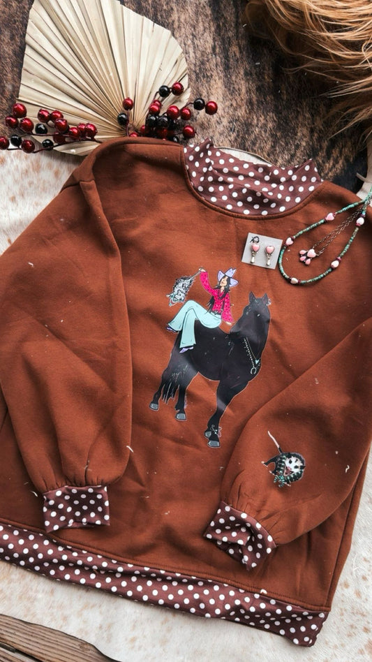 Horse on Brown Mock