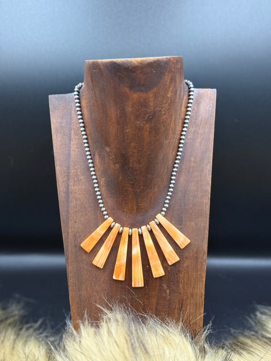 4mm with Orange Spiny Stone