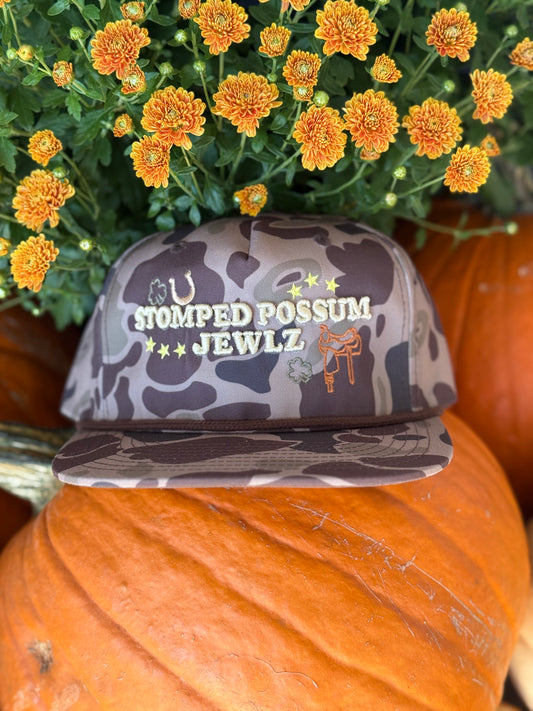 Camo Puff Letter Caps